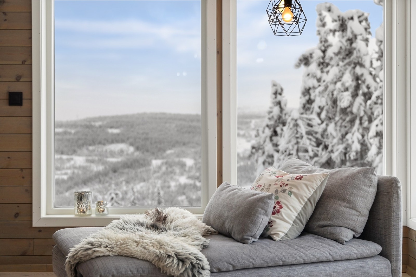 Utsikten er en naturlig del av interiøret. Galleribilde