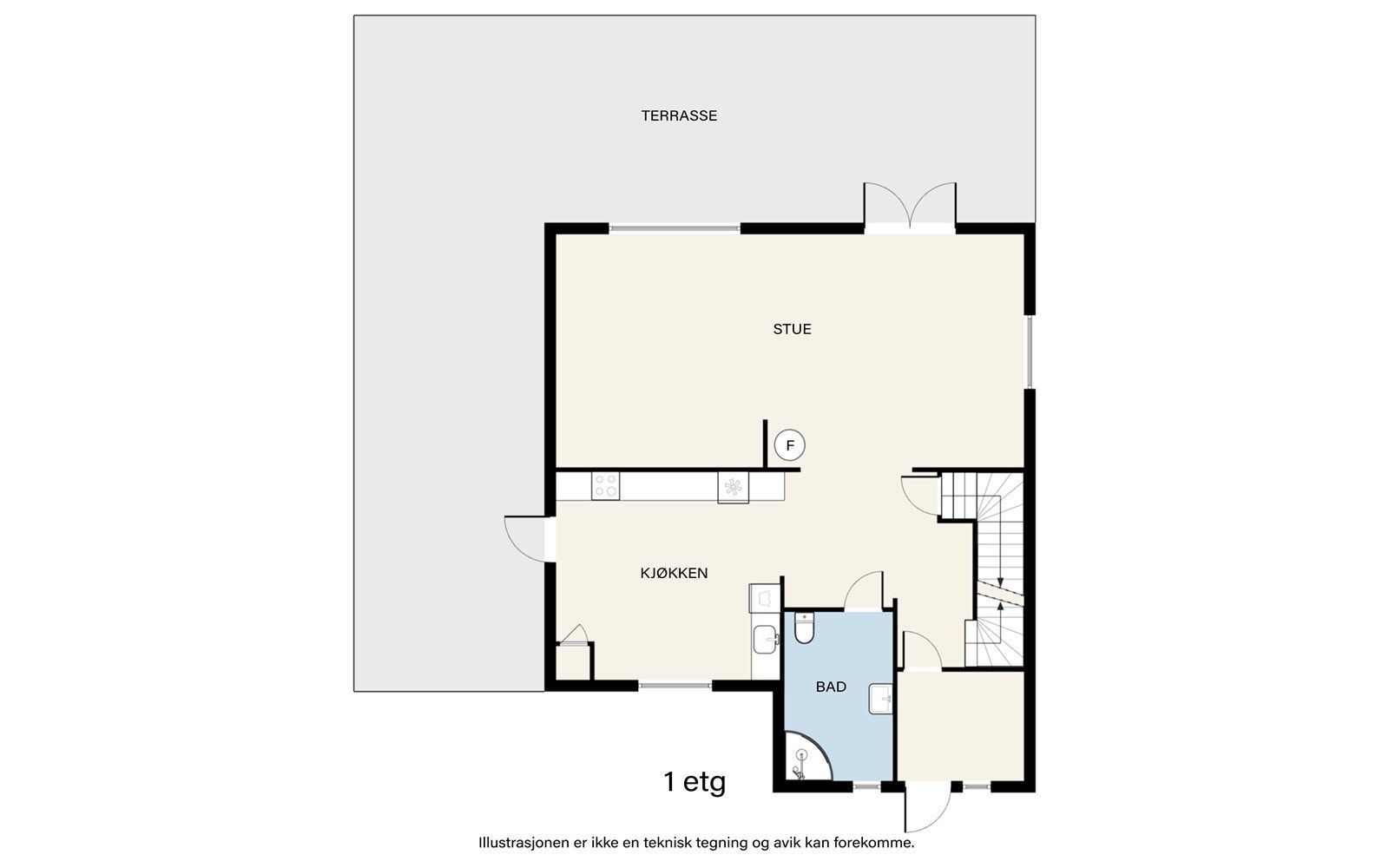 Plantegning 1. etasje. Galleribilde