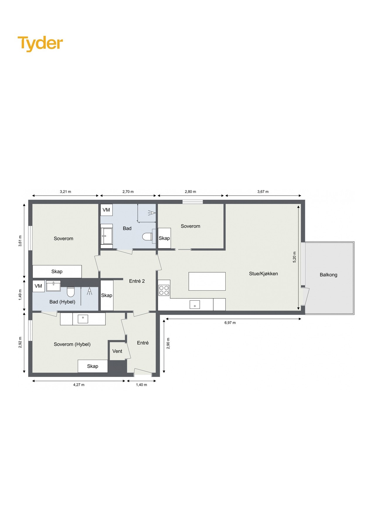 Plantegning 4. etasje. Galleribilde