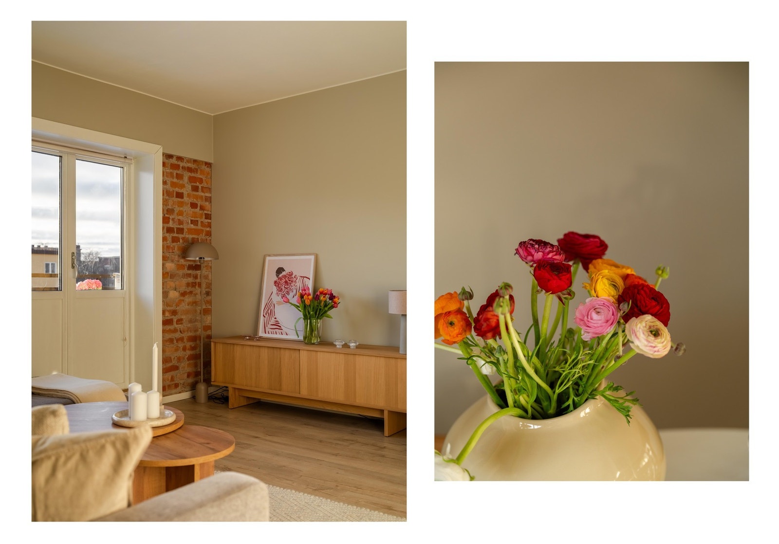 Hva er vel en boligannonse uten nærbilde av blomster? Sjekk den fine teglsteinen! Galleribilde