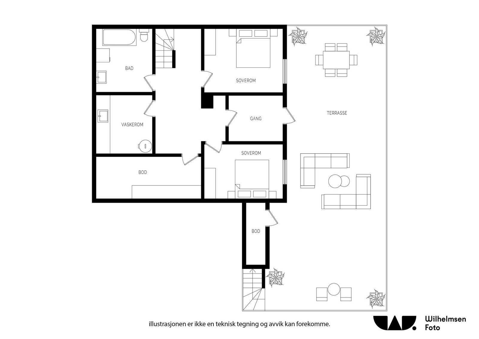Plantegning underetasje Galleribilde