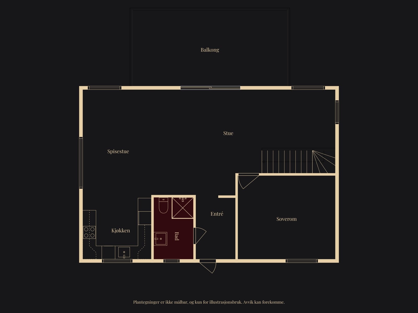 Plantegning 1 etasje. Galleribilde