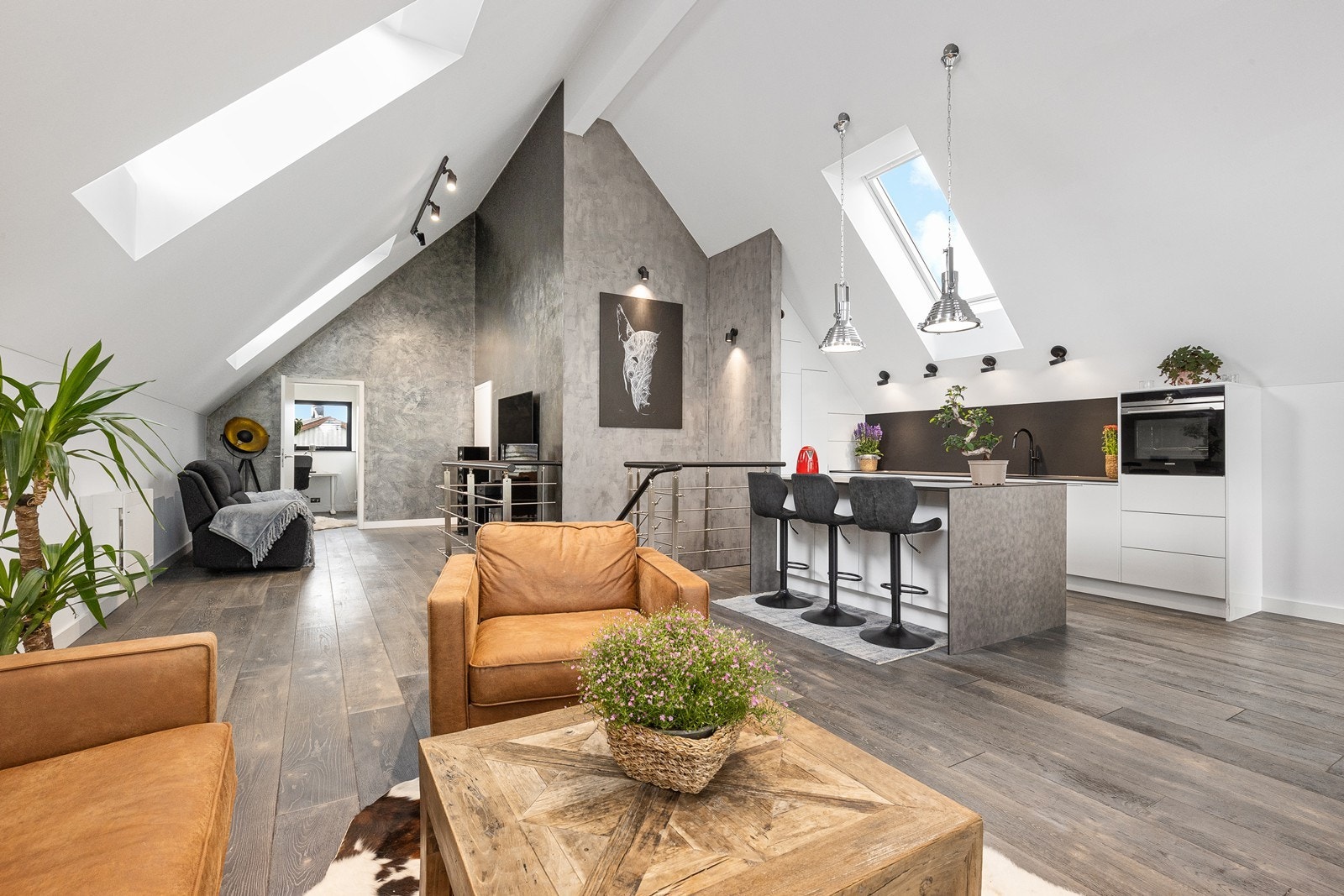 Stilfull enebolig med moderne og industrielt uttrykk. Galleribilde