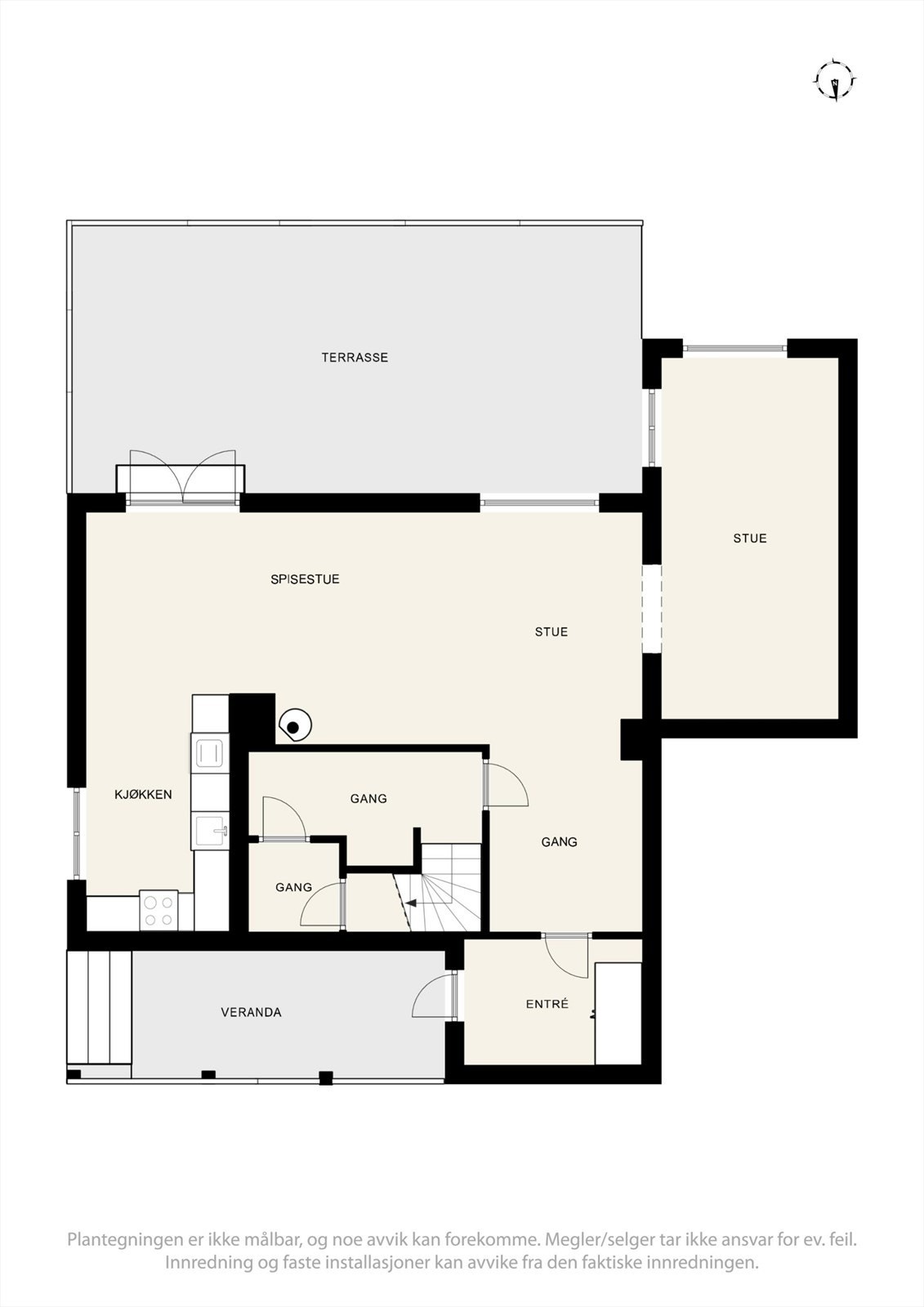 Plantegning av 1. etasje Galleribilde