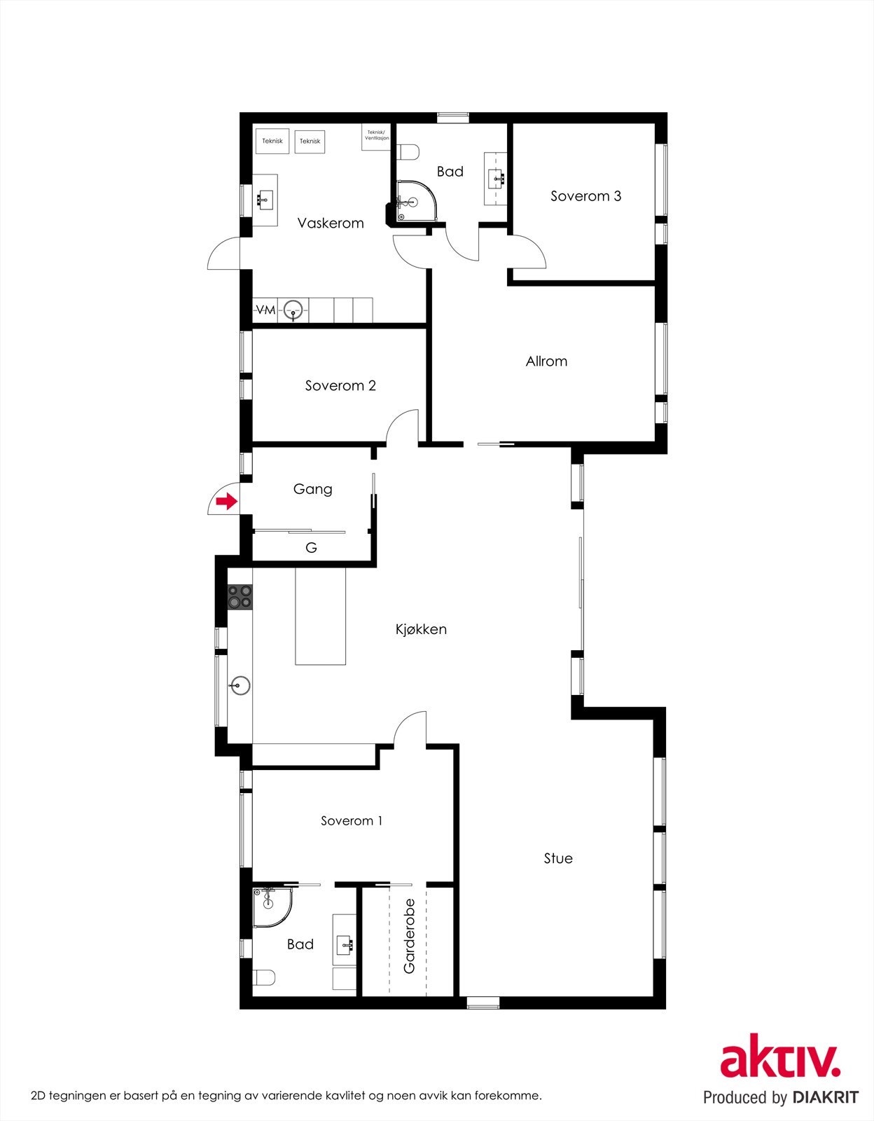 Plantegning Galleribilde