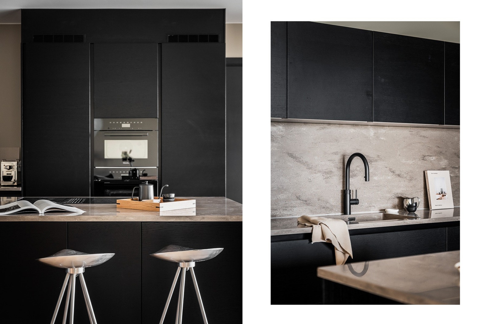 Alle hvitevarer er integrerte, inkludert stekeovn, kjøl- og fryseskap og oppvaskmaskin. Galleribilde