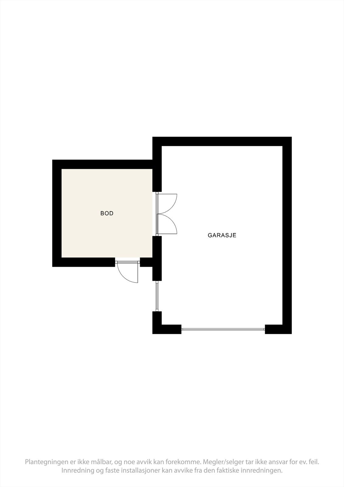 Garasje med bod. Galleribilde