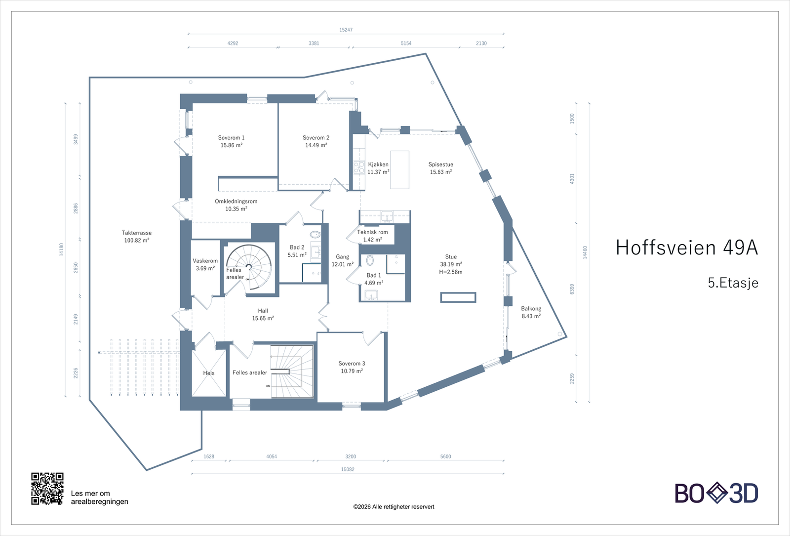Vi begynner med plantegningen for å orientere oss litt. Galleribilde