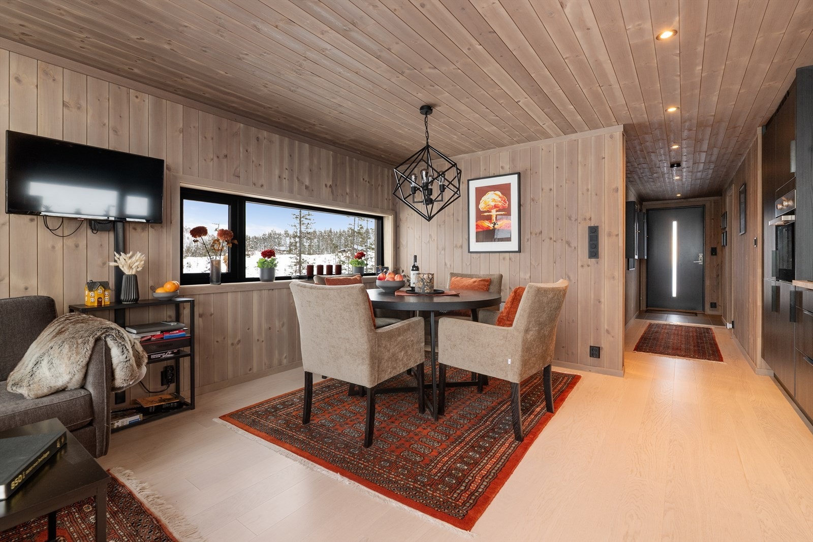 I hytta er det installert fiber fra Altibox. Galleribilde