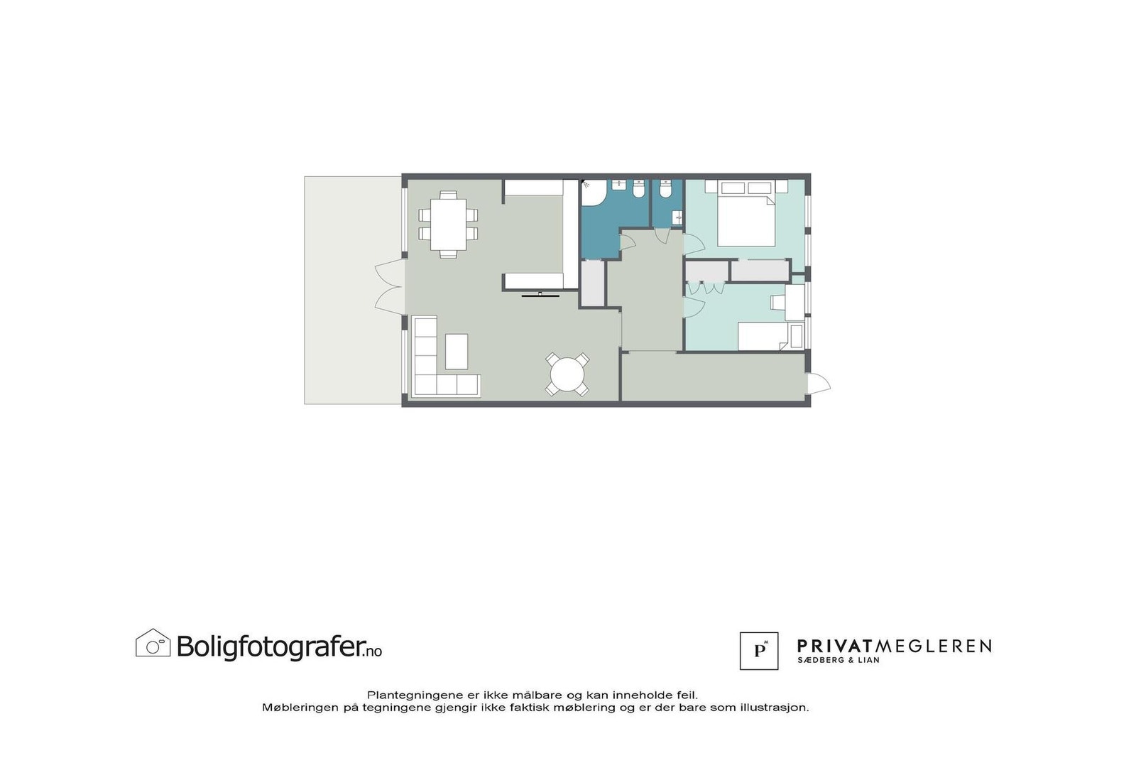 Planskisse over leiligheten Galleribilde