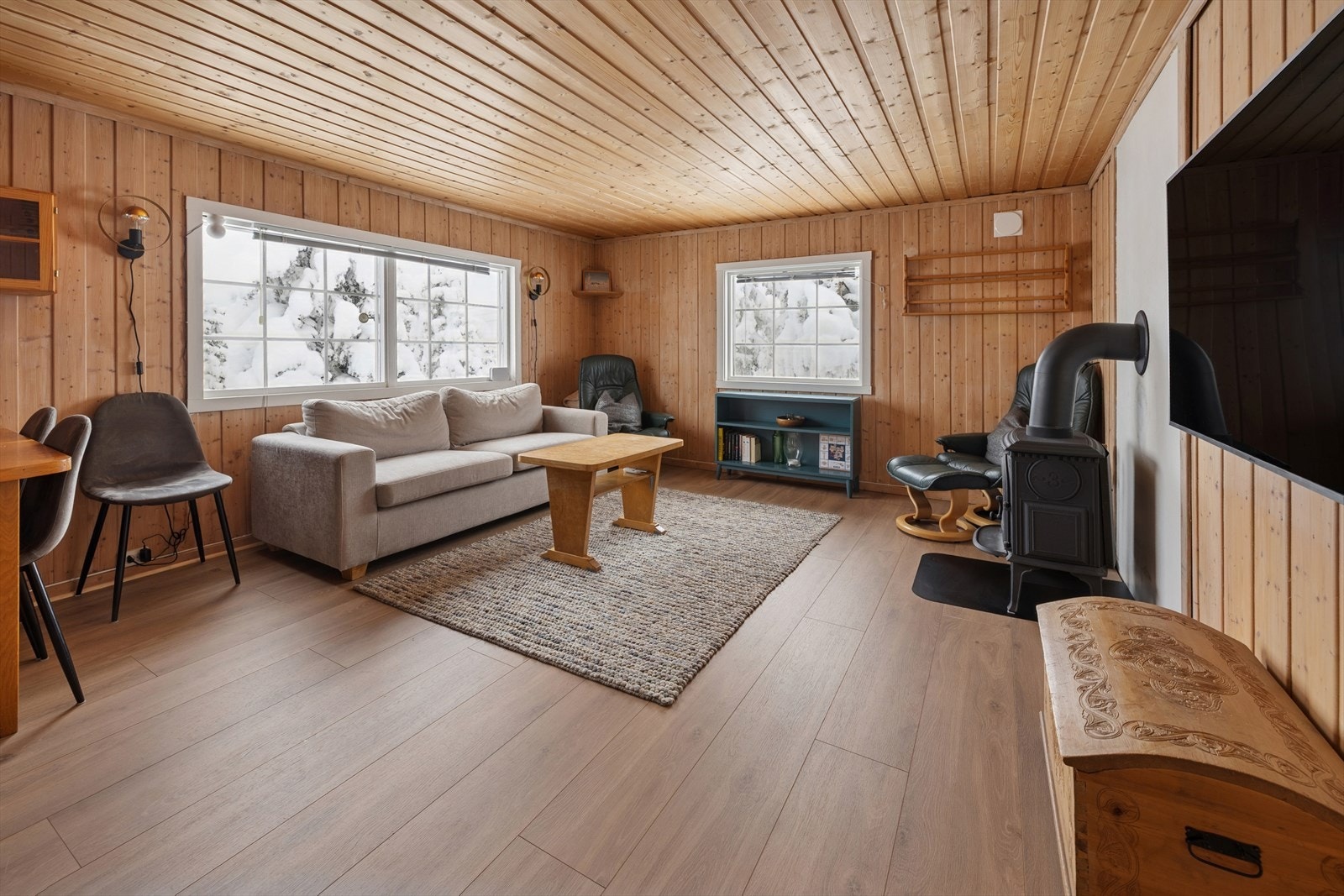 En vedovn sørger for effektiv og behagelig oppvarming på kalde dager. Galleribilde