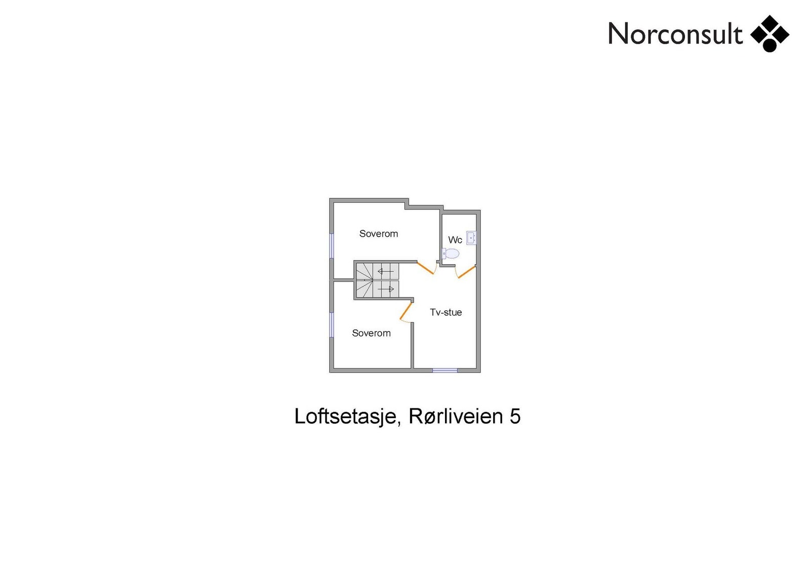 Hyttens planskisse - Loftetasje Galleribilde