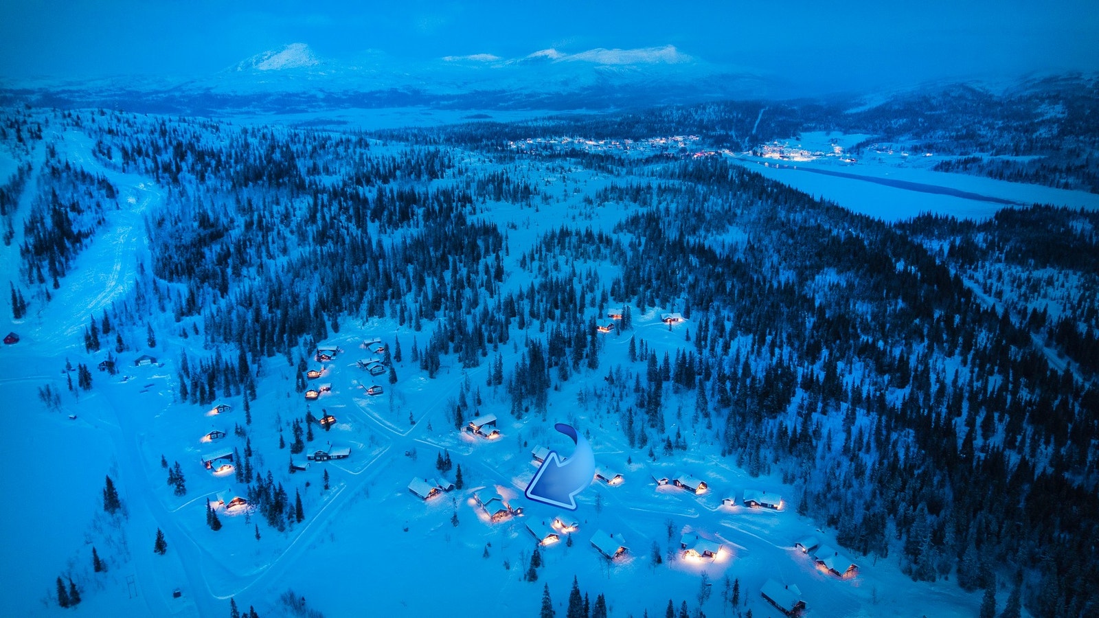 Eiendommen ligger like ved alpinanlegget i Børgefjellsenteret Galleribilde