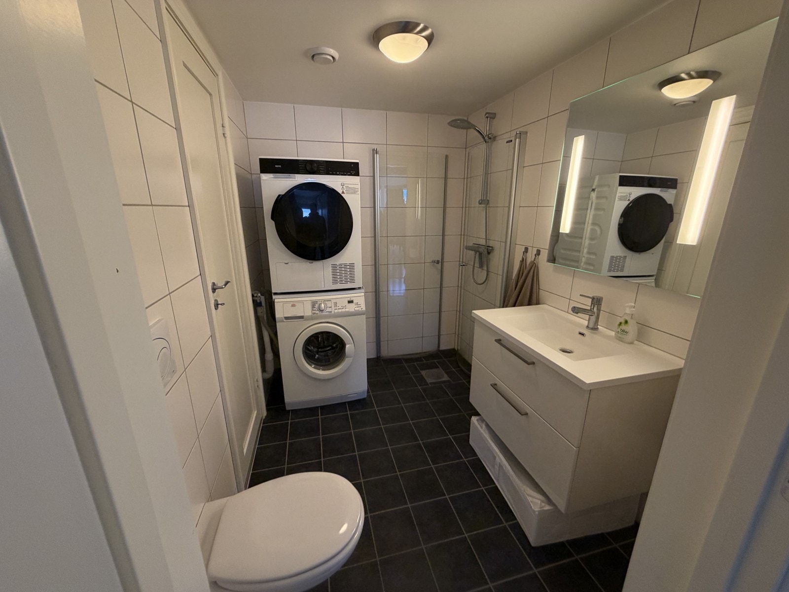 Fra badet har du inngang til teknisk-rom/bod. Galleribilde