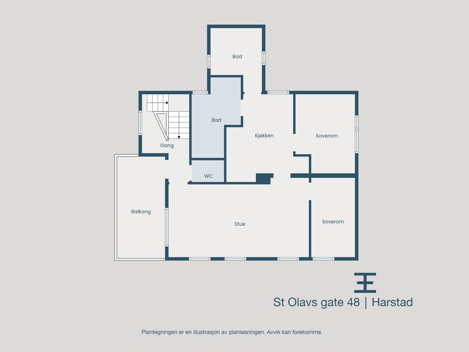 Plantegning 2. etasje Galleribilde