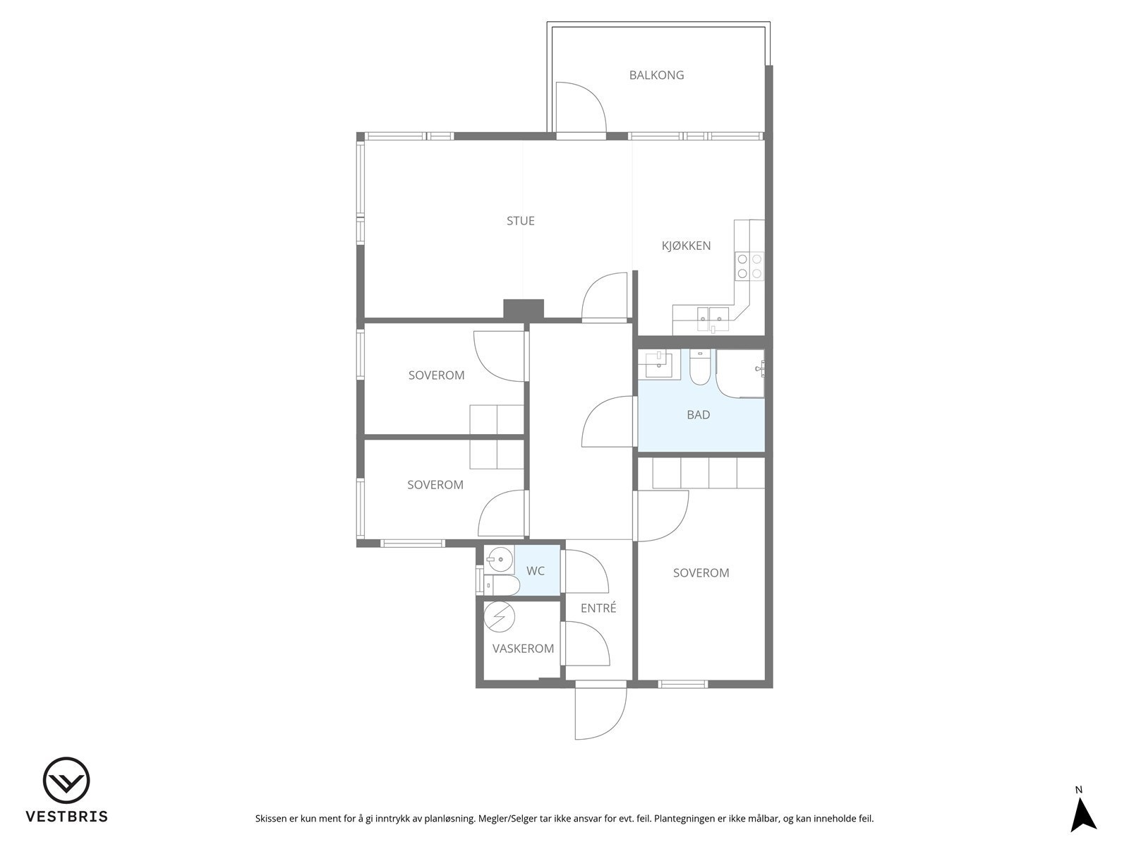 Praktisk god planløsning Galleribilde