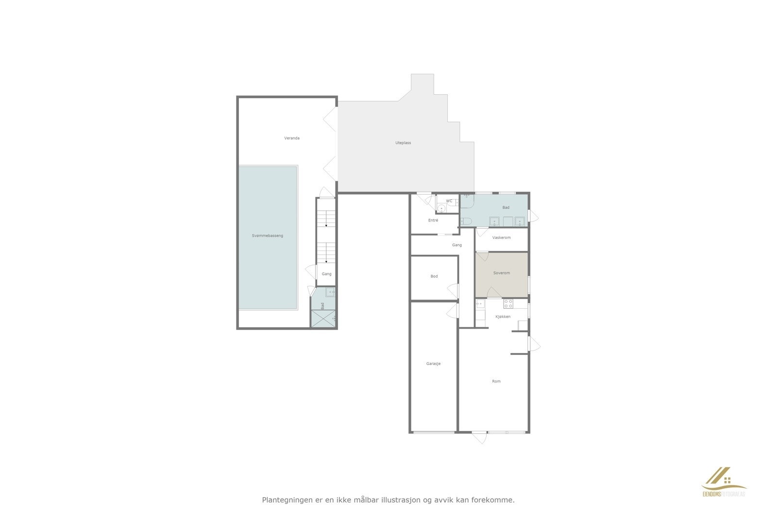 Plantegning underetasje. Galleribilde