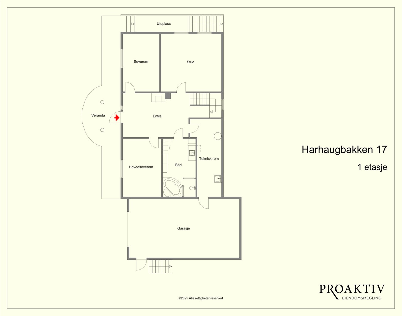 Vi tar turen helt ned og ser på underetasjen. Galleribilde