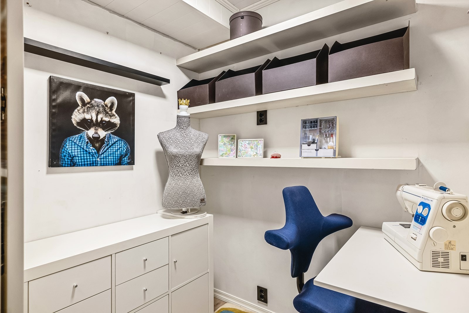 Det er godt lagt opp til å lage et koselig hjemmekontor. Galleribilde