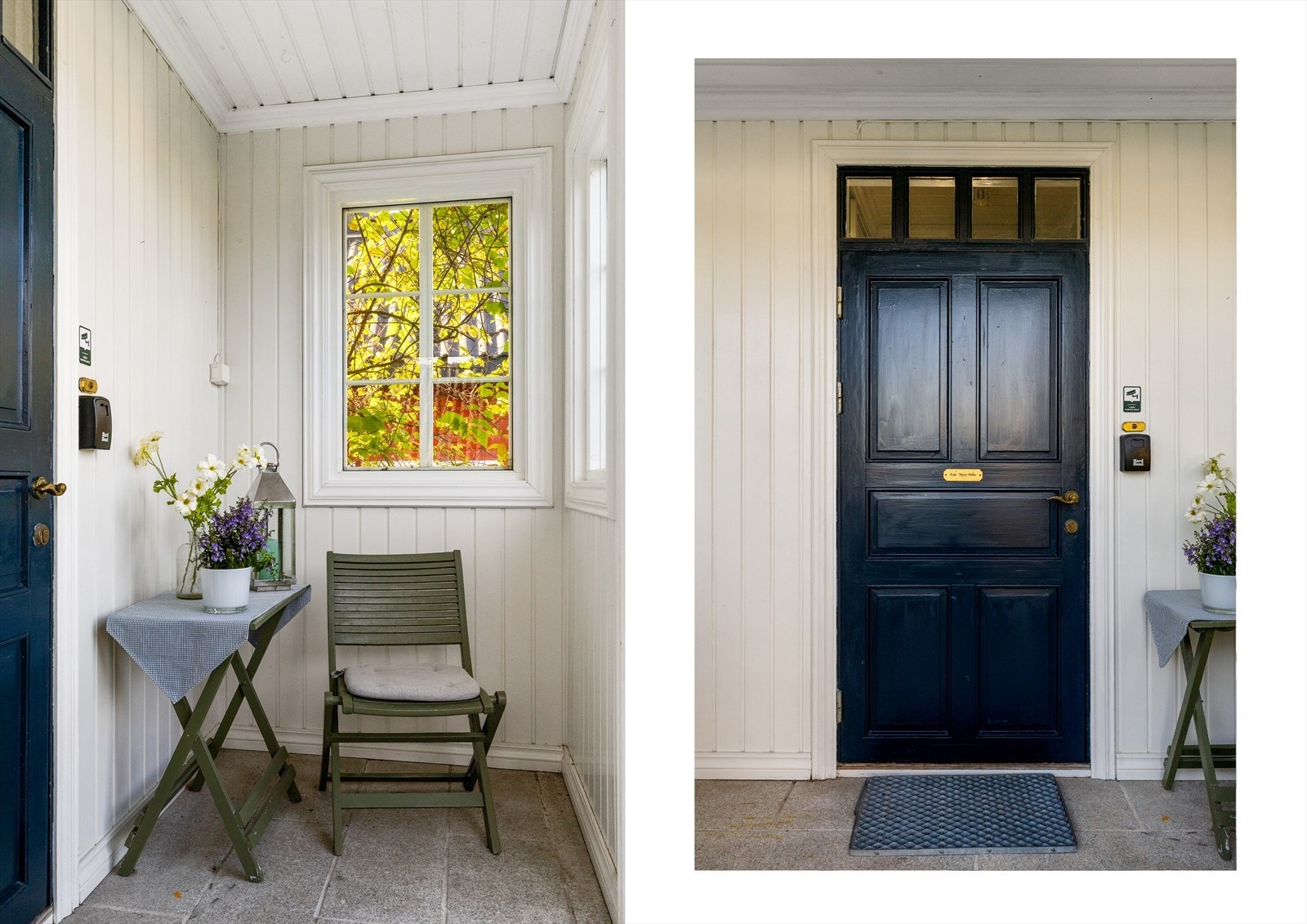 Overbygd inngangsparti og inngangsdør fra 2010 Galleribilde