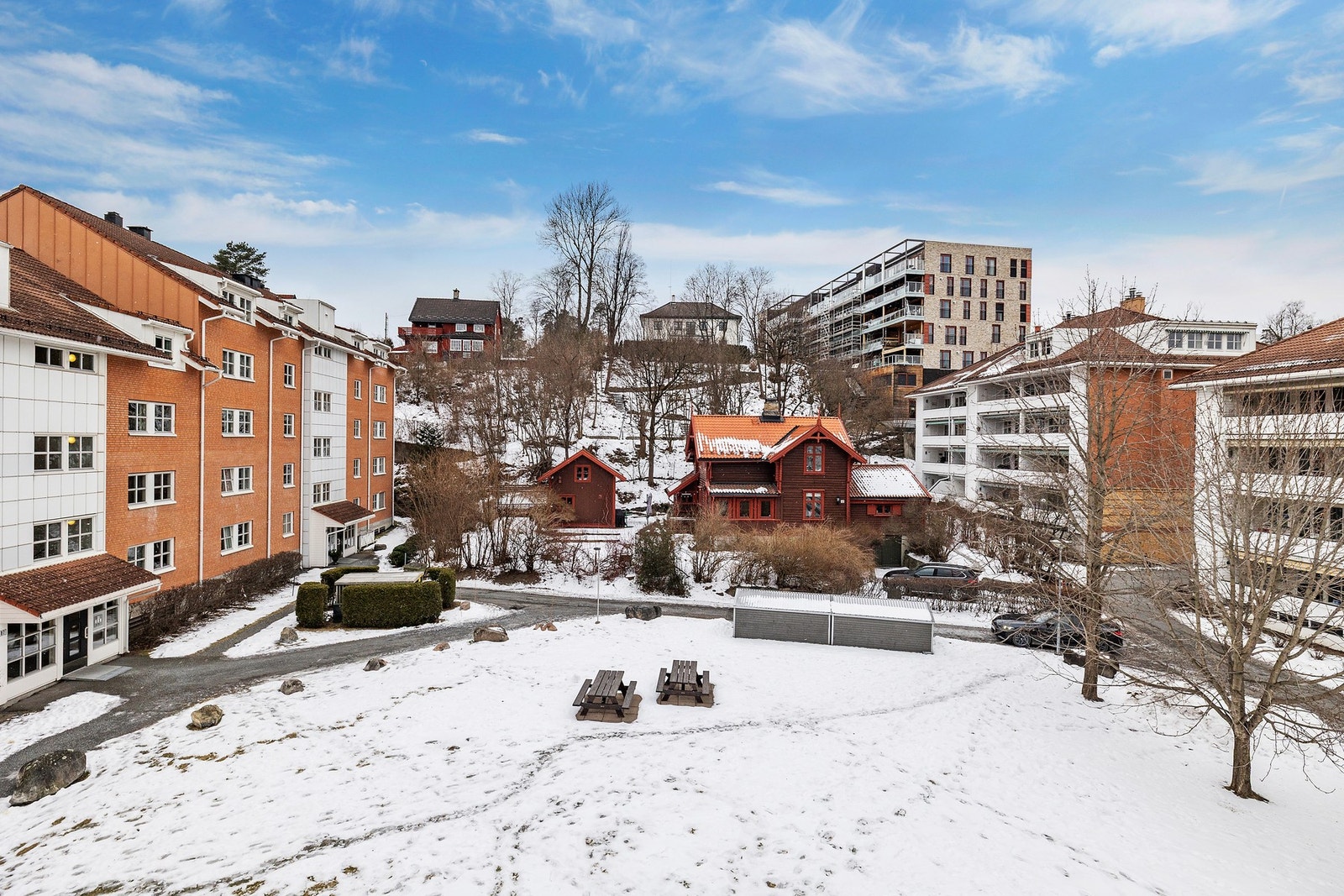 Hyggelig utsyn fra balkong Galleribilde