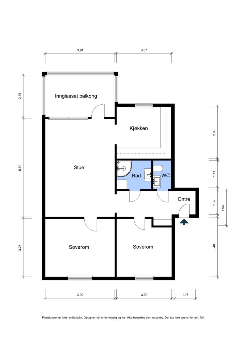 Plantegning 4. etasje Galleribilde