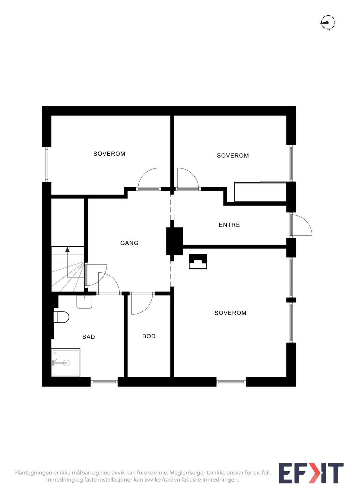 Plantegning 1. etg Galleribilde