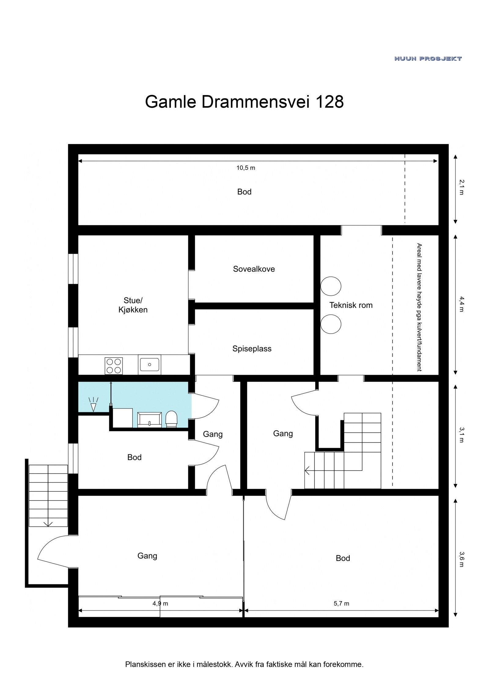 Plantegning kjeller Galleribilde