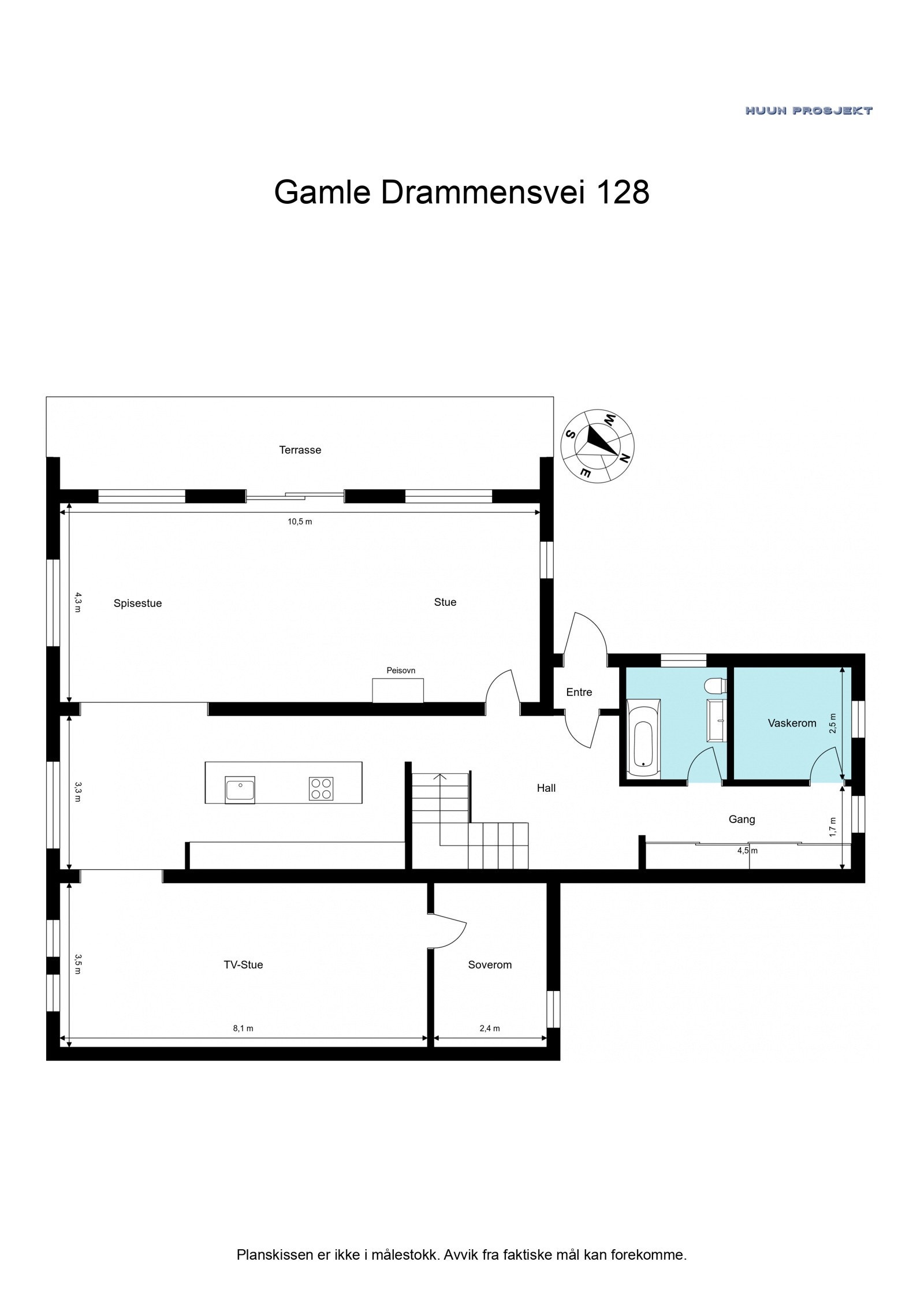 Plantegning 1. etasje Galleribilde