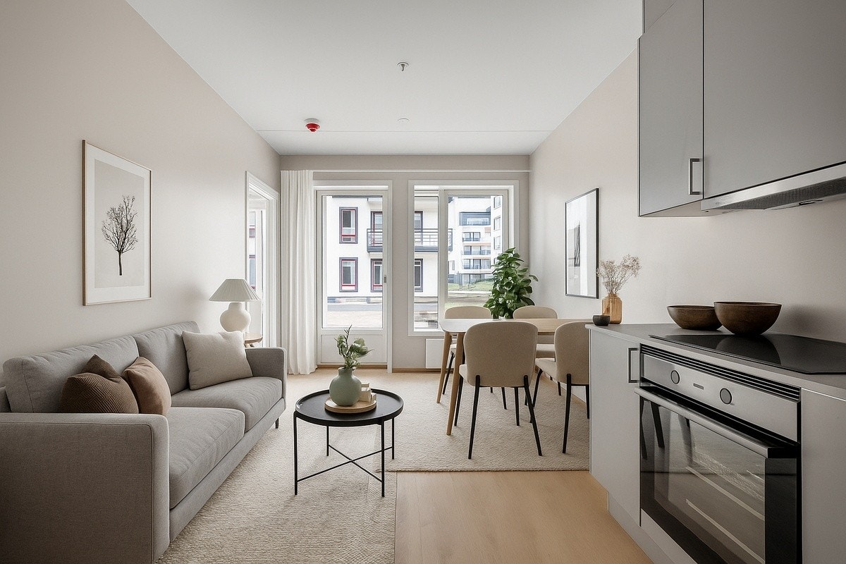 Digitalt stylet stue Galleribilde