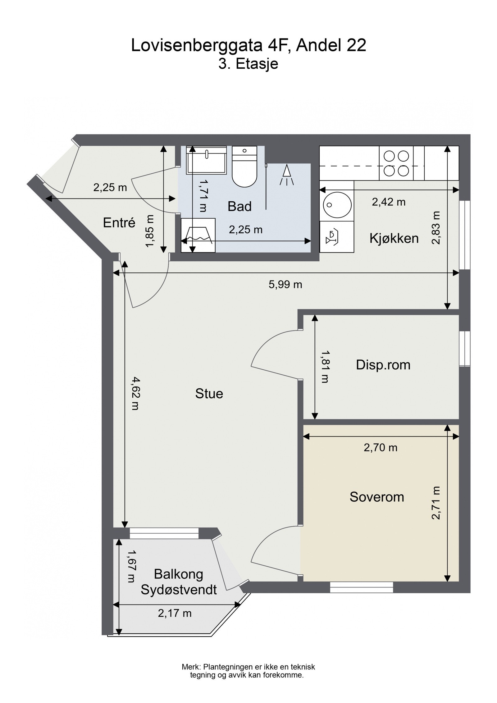 Plantegning. Skissen er ikke målbar og kun ment som illustrasjon. Galleribilde