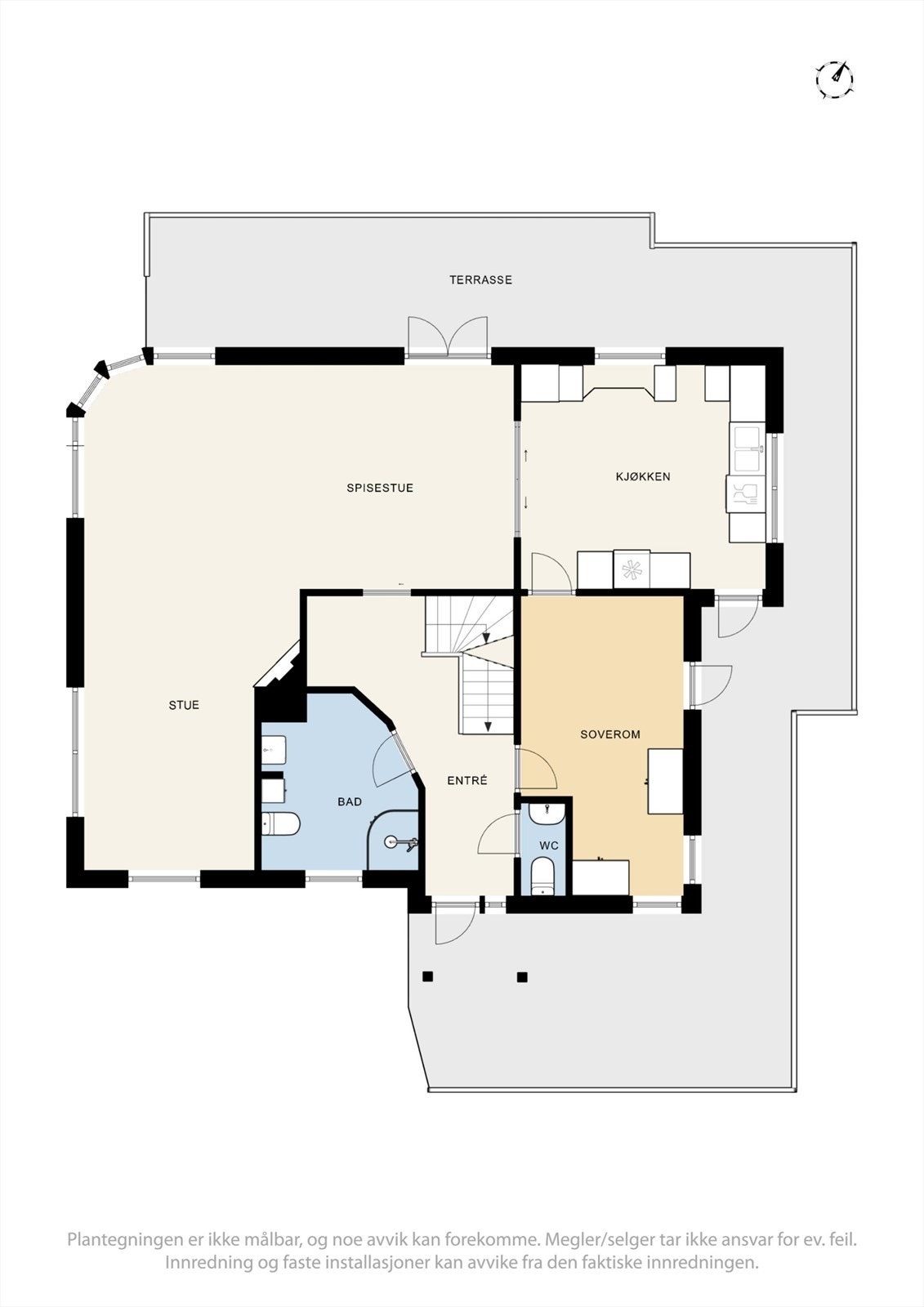 Plantegning 1. etasje. Galleribilde