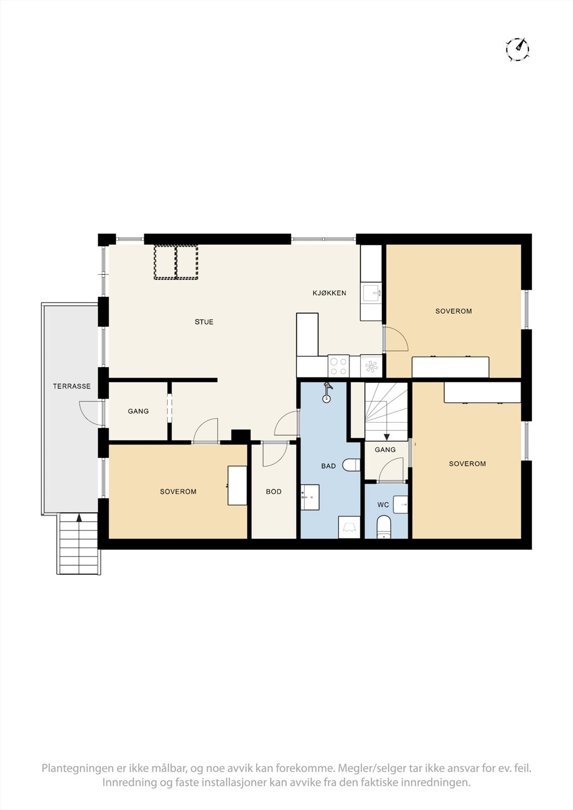 Plantegning loftsetasje. Galleribilde