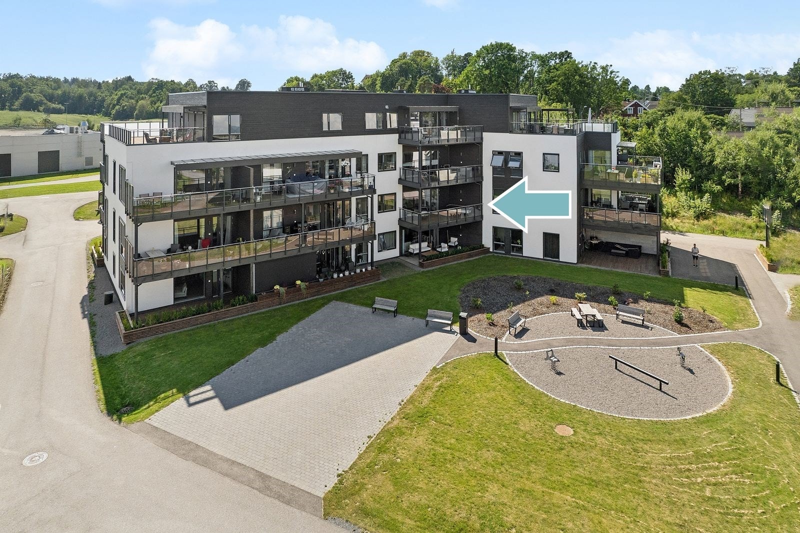 Leiligheten har en fin plassering i feltet. Galleribilde