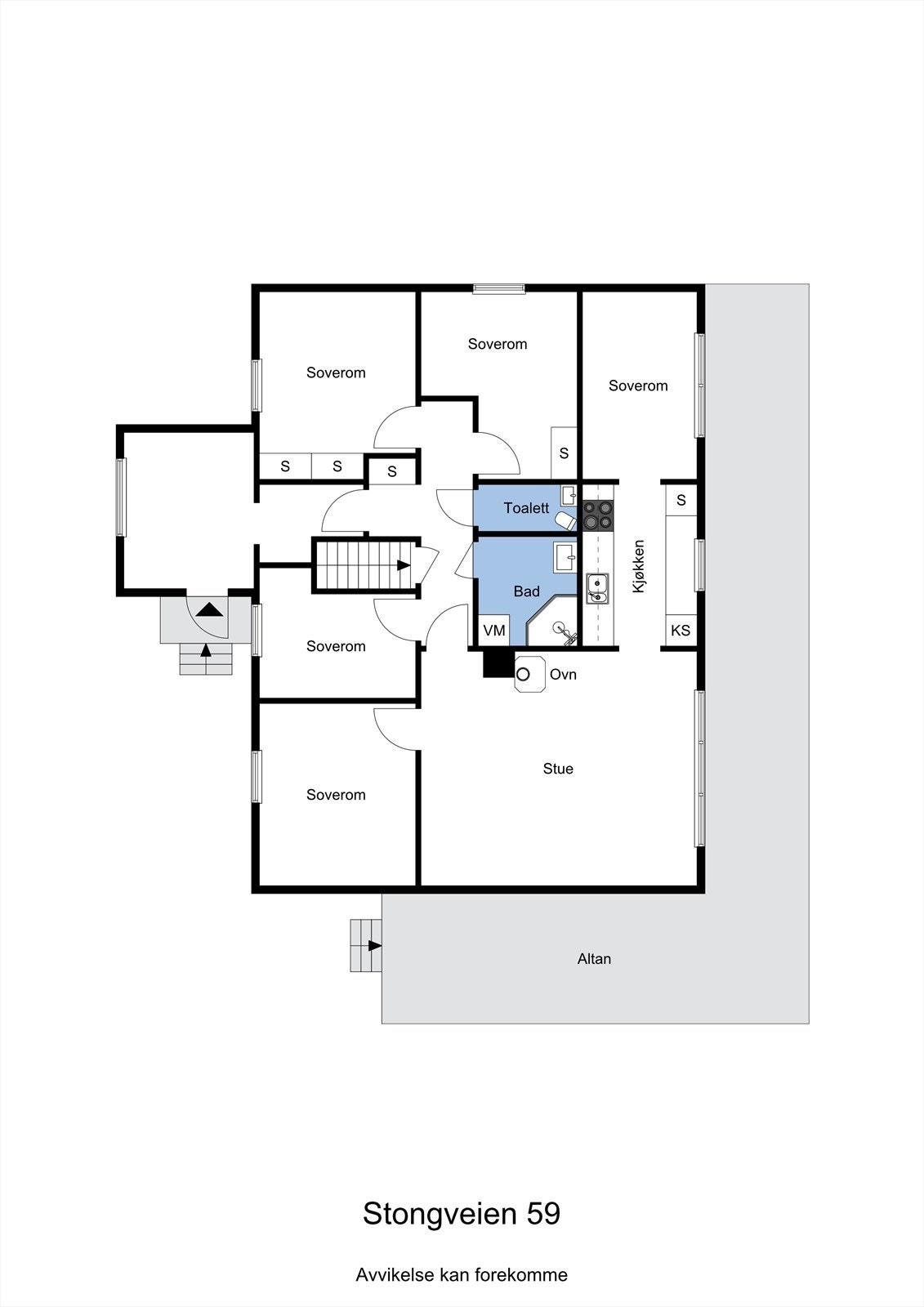 Planskisse 1. etasje Galleribilde