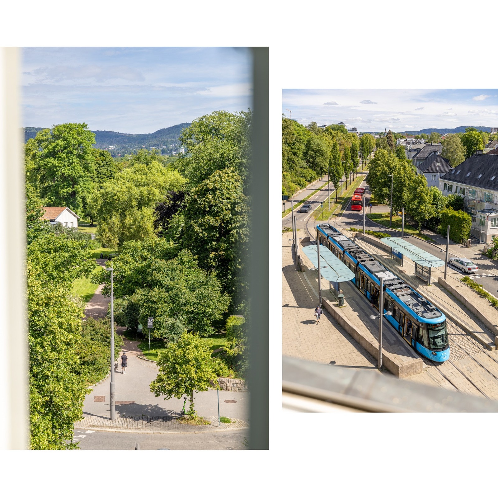 Fra stuen kan man nyte flott utsyn mot Frogner plass og idylliske Frognerparken. Galleribilde