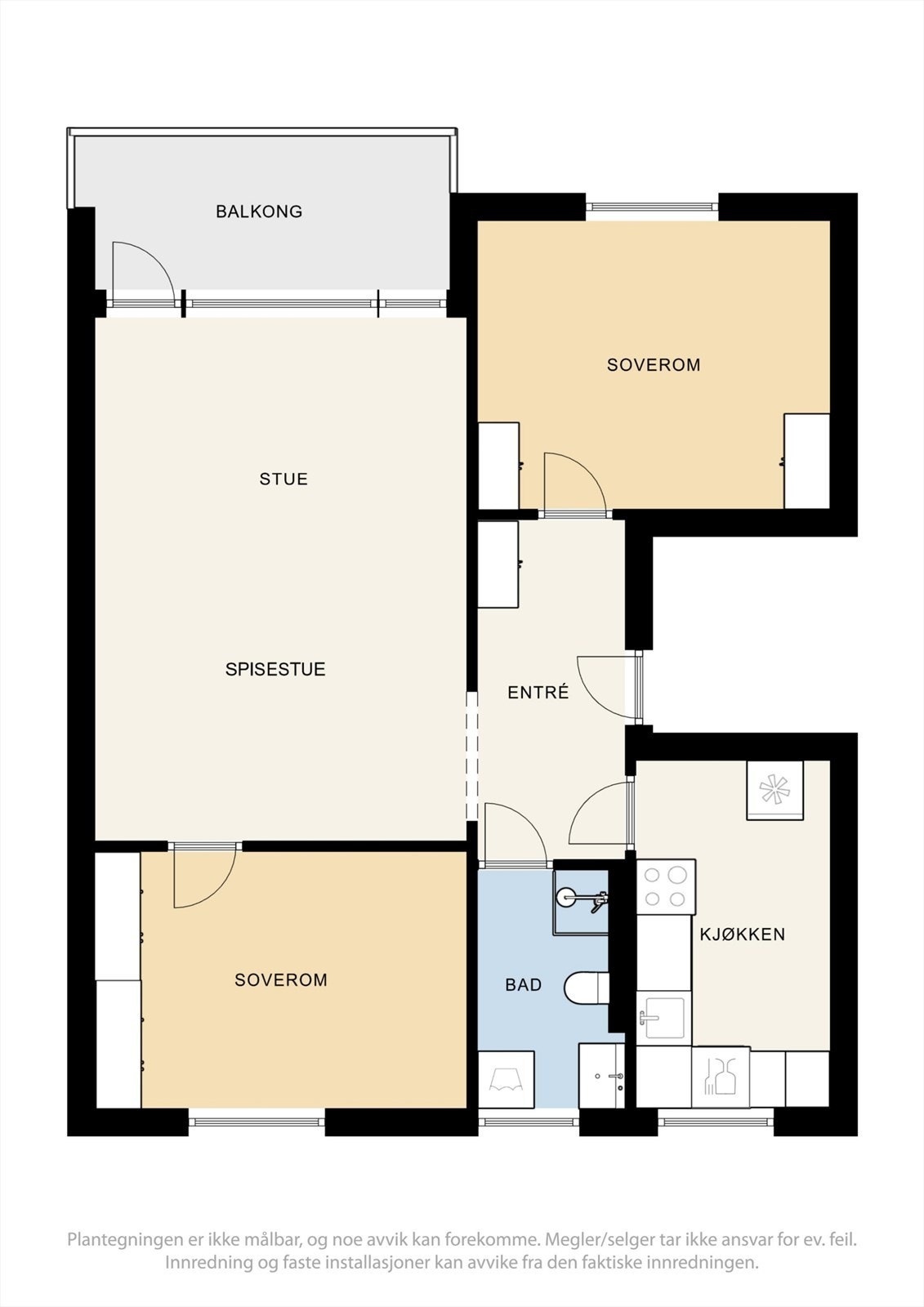 Plantegning. Det medfølger to boder - en på loft og en i kjeller. Galleribilde