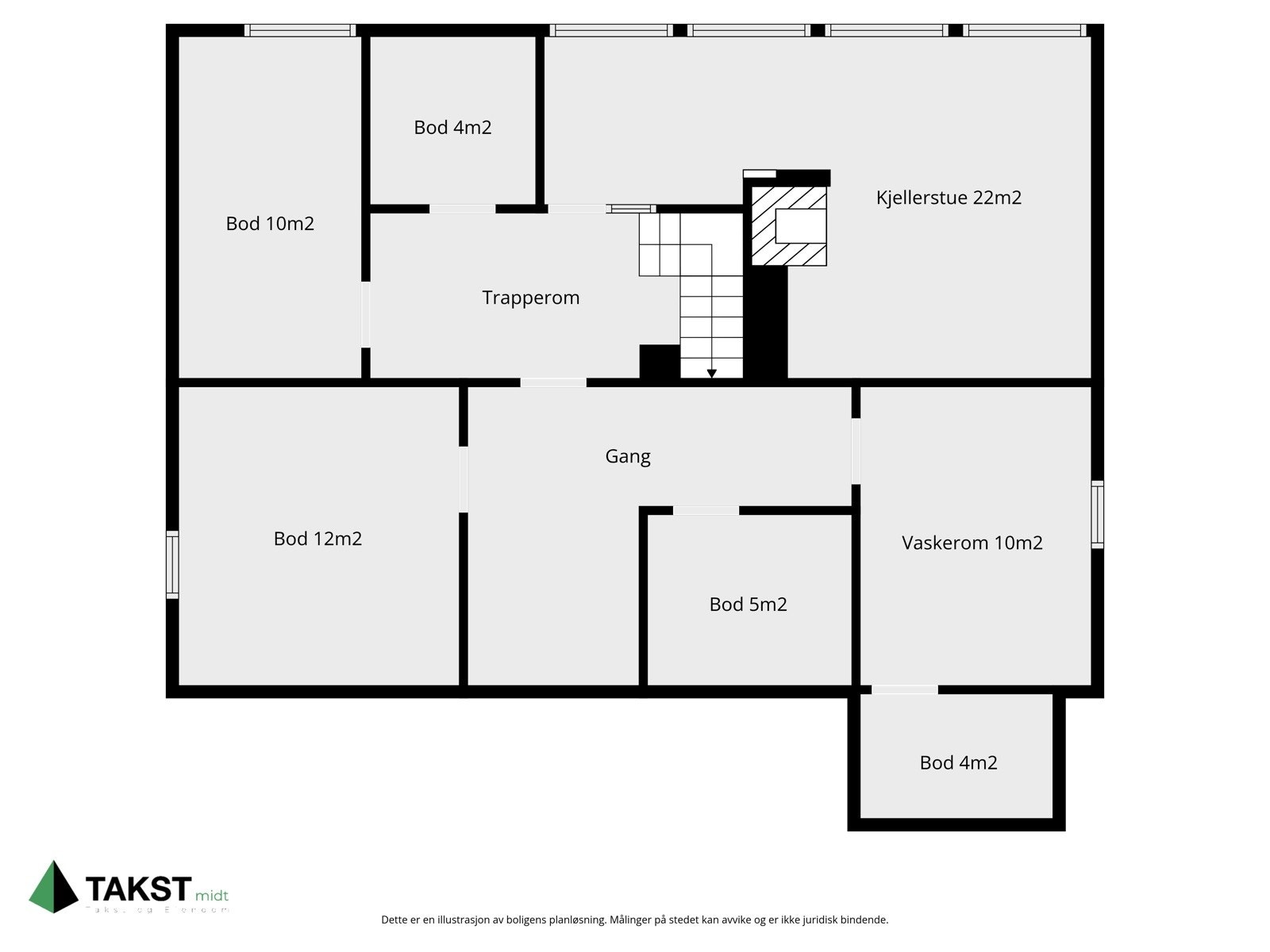 Planskisse kjeller Galleribilde