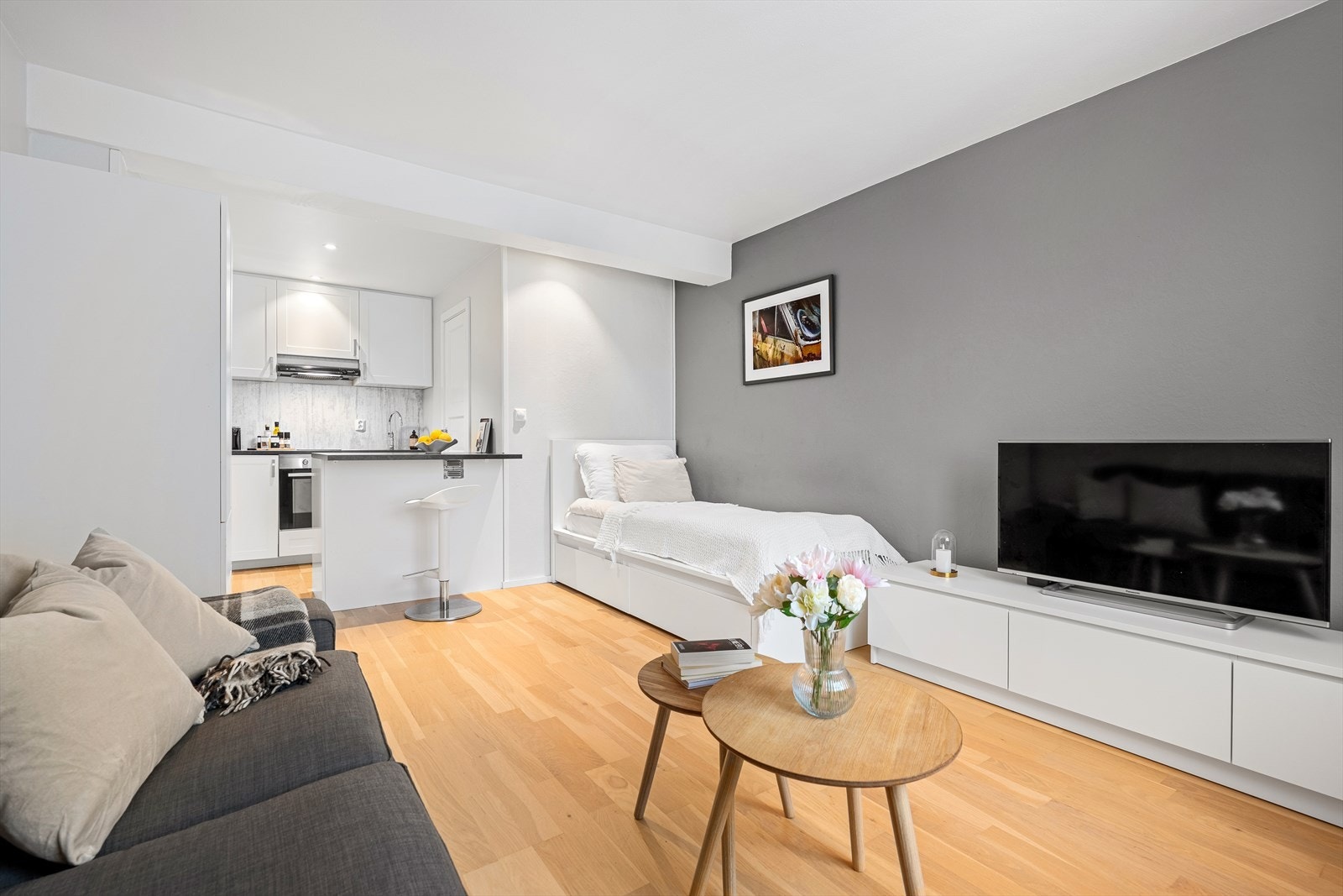 En flott 1-roms leilighet med god planløsning og plass til det man trenger Galleribilde