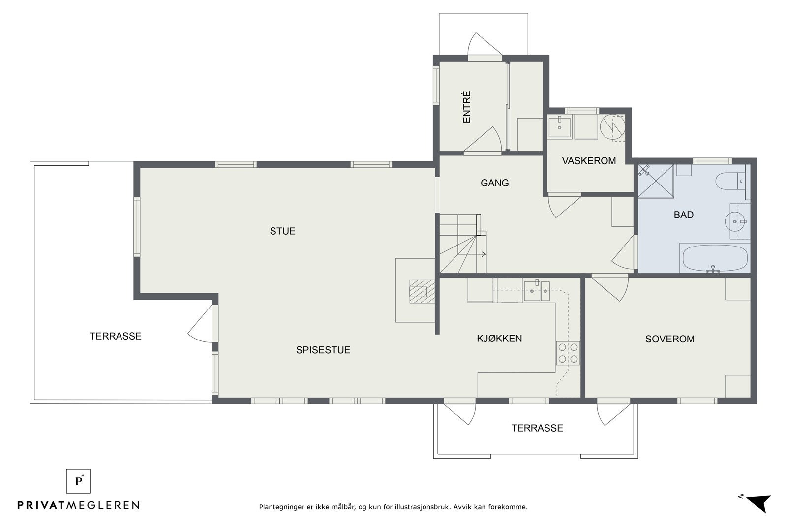 Plantegning 1. etasje. Galleribilde