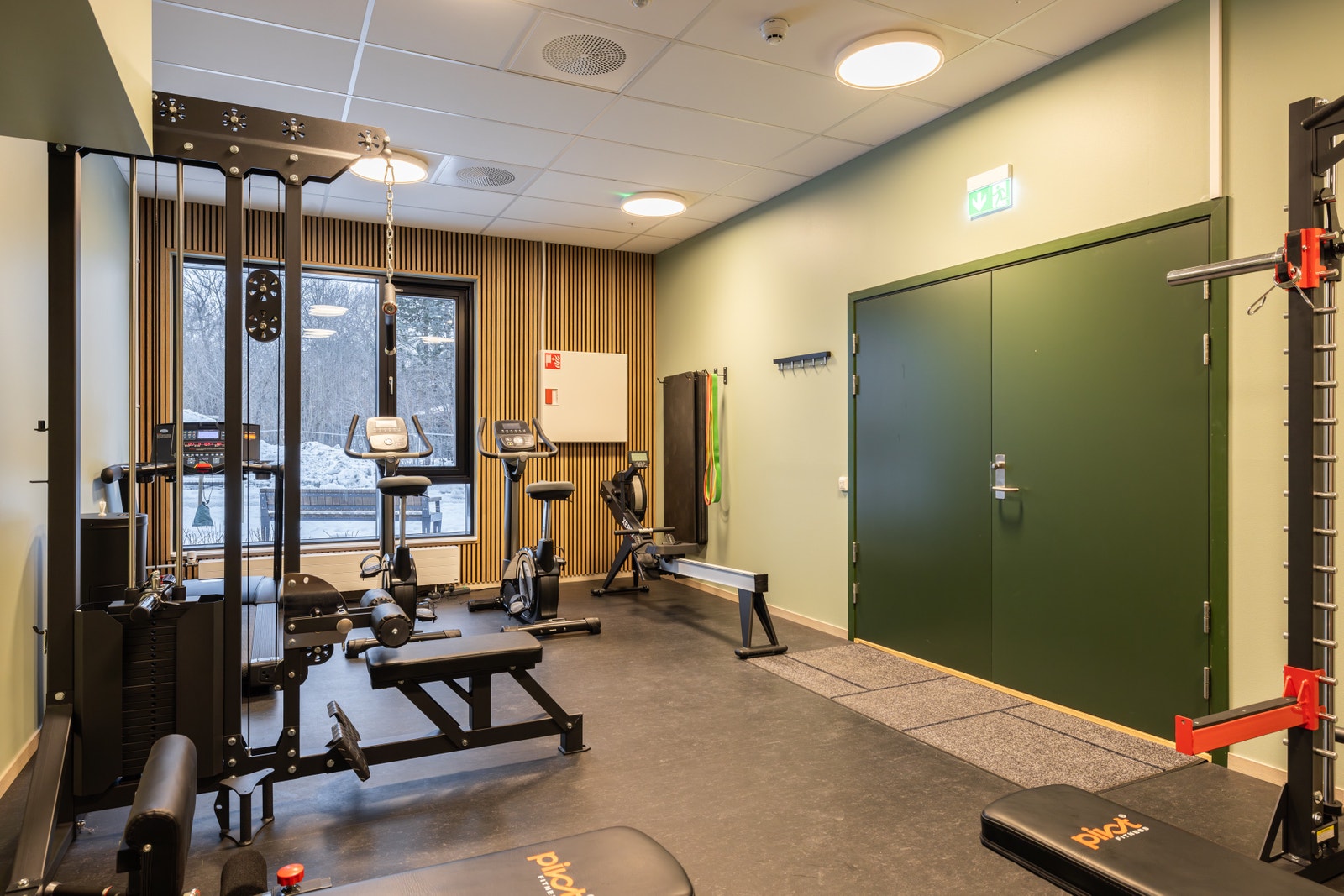 Trimrom er til fritt bruk for alle beboerne i Leva Galleribilde