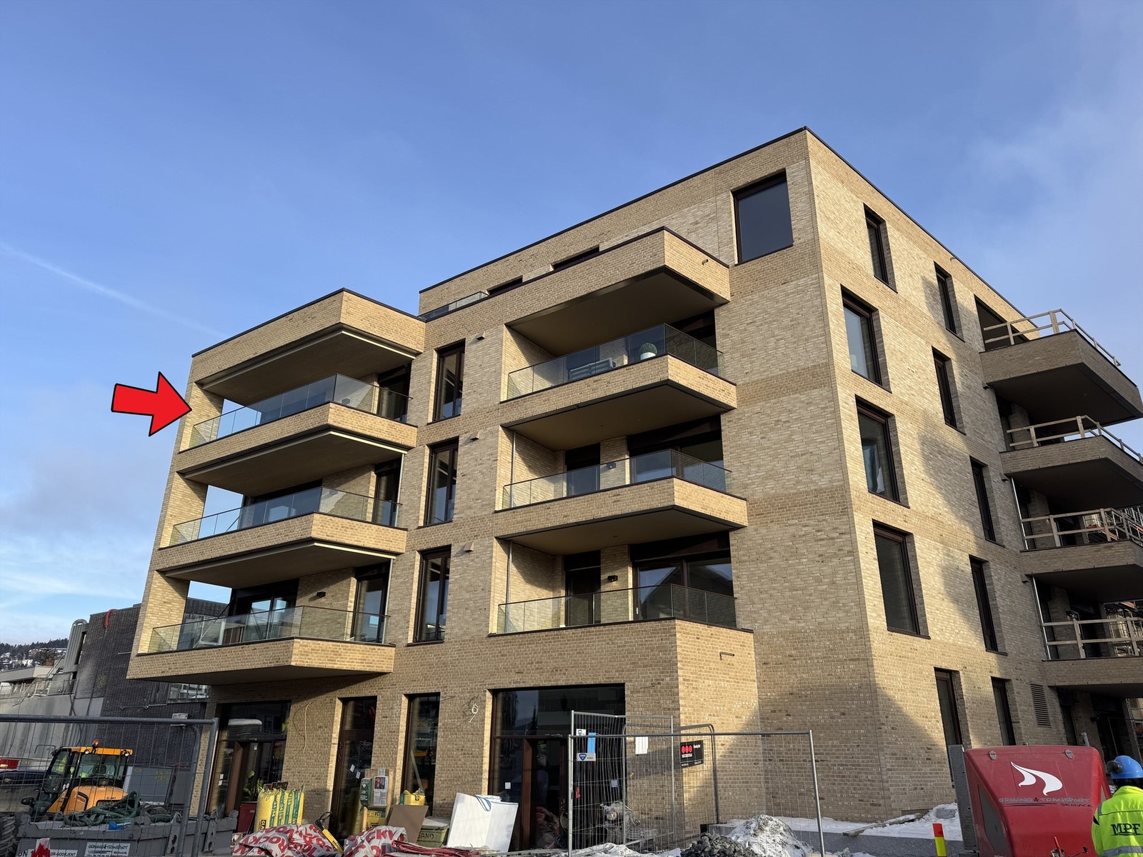 Bilde fra byggeplass, 29/1-26. Galleribilde