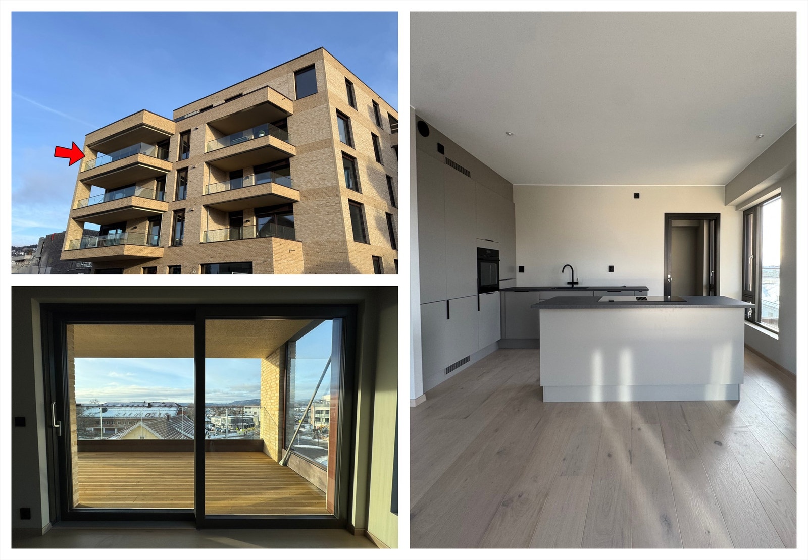 Salg av kontrakt | Lekker 4-roms hjørneleilighet i 4. etasje. Vestvendt balkong på 15 m². Garasjeplass kan kjøpes. Lav dokumentavgift. Overtakelse april 2026. Bilde fra byggeplass, 29/1-26. Galleribilde