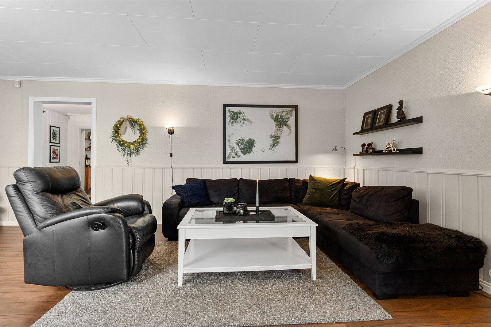 Stue med sofaområde Galleribilde