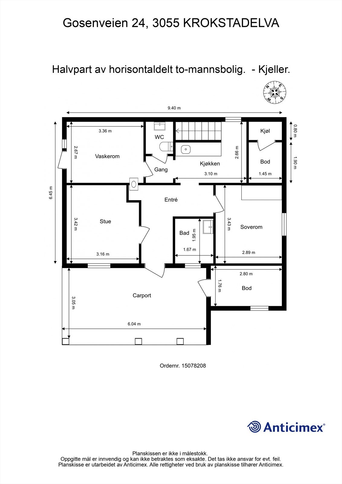 Plantegning - Innredet kjeller Galleribilde
