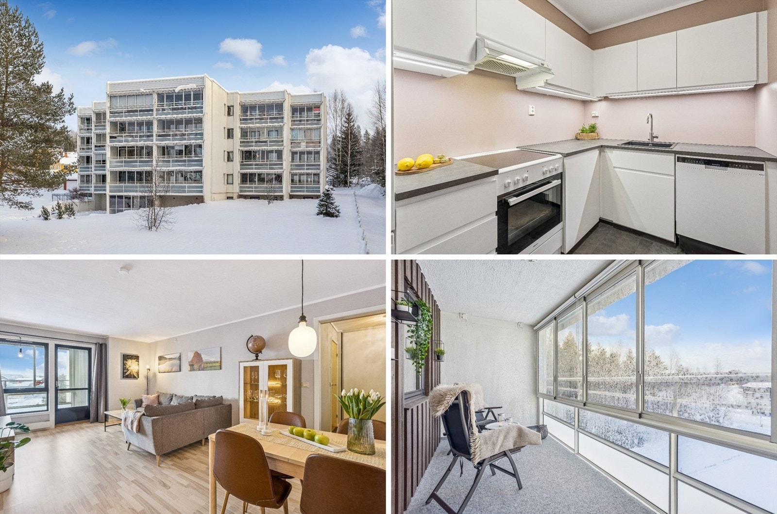 Skogvegen 19 - en lys og arealeffektiv leilighet med innglasset balkong. Fototgraf: Elisabeth Gjerdingen v/Efkt Norge AS Galleribilde