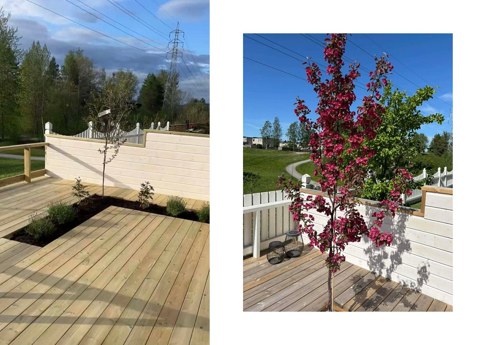 Nyere platting på ca. 90 kvm utenfor den innglassede uteplassen. Galleribilde