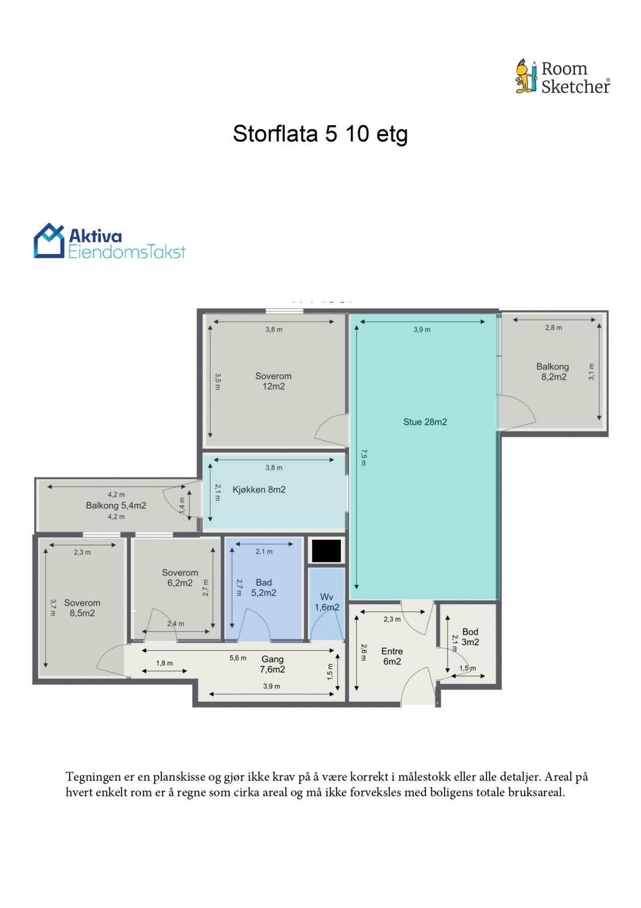 Planskisse - 10. etasje. Galleribilde