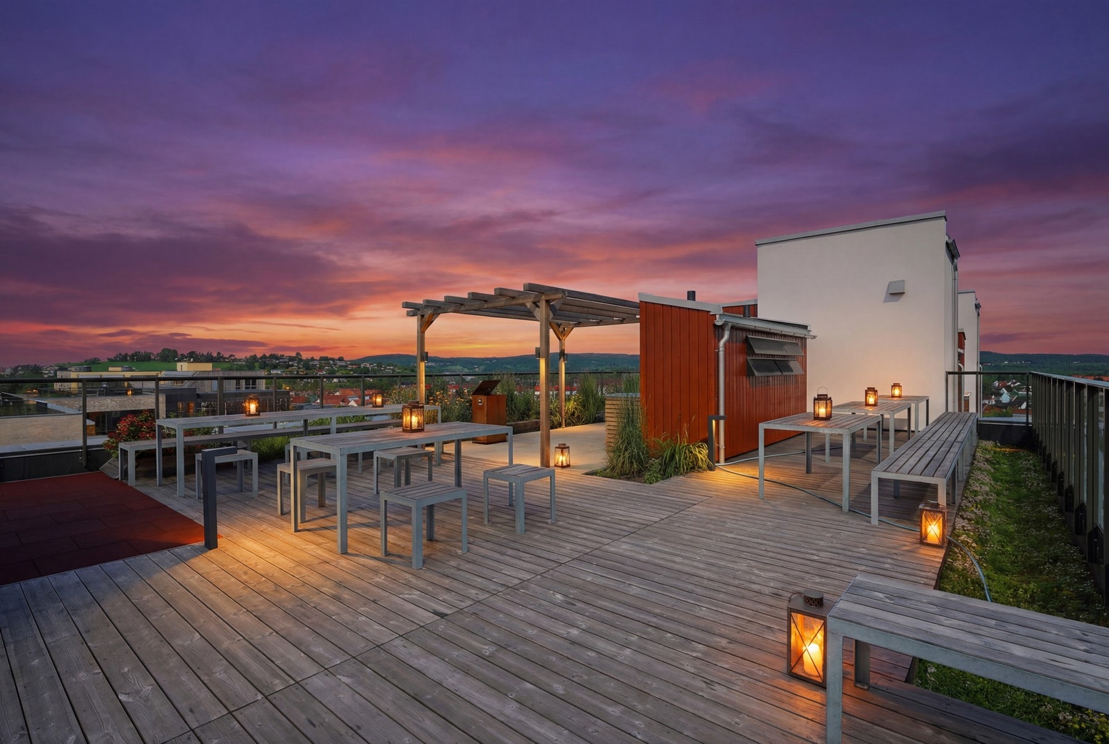 Takterrassen har mange fler soner for hver og en. Galleribilde