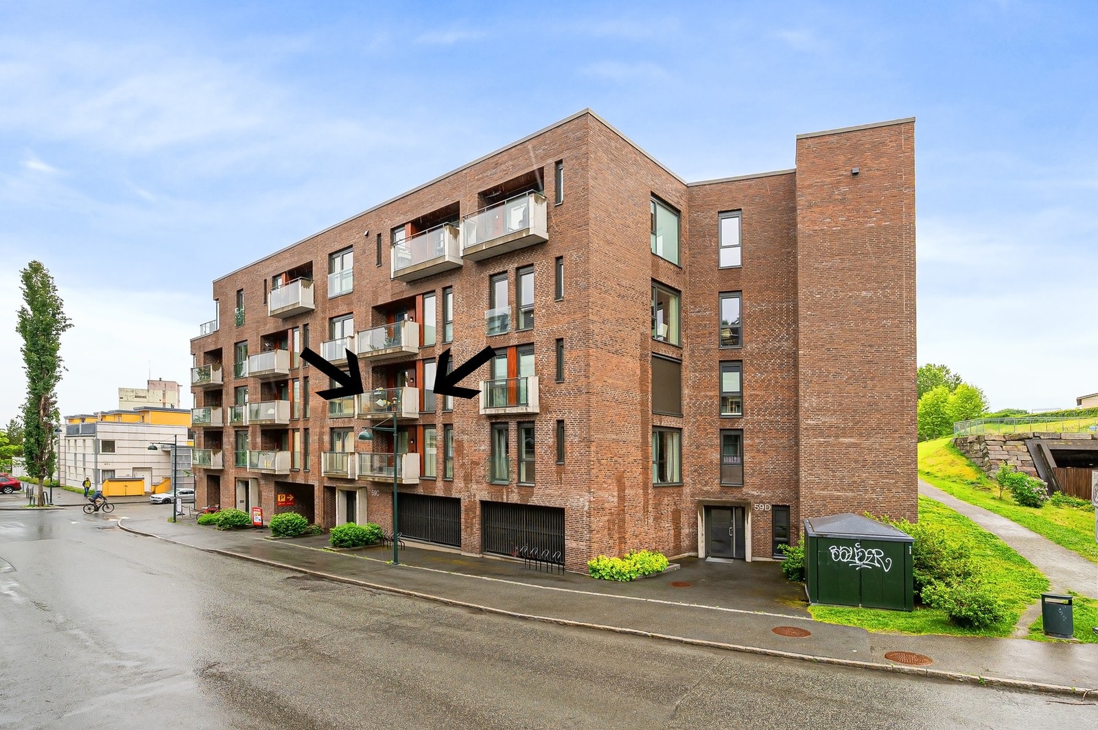 Fasade. Bygget har heis og ble oppsatt i 2018. Galleribilde